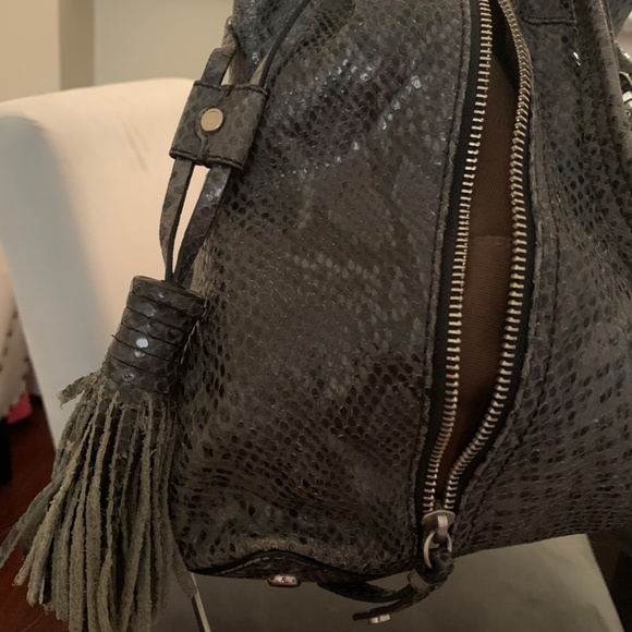 Cole Haan Large Leather Snake Skin Handbag - Picture 5 of 5